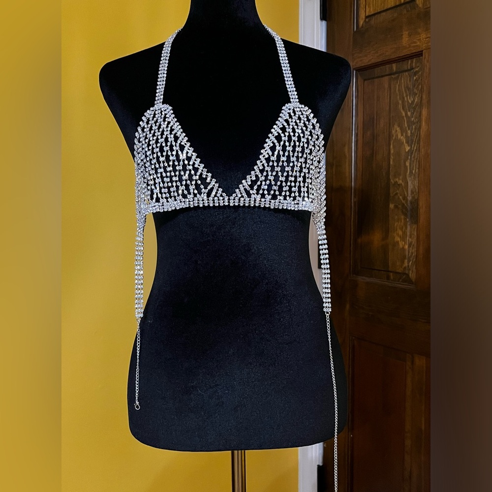 NATASHA Crystal Bralette Top